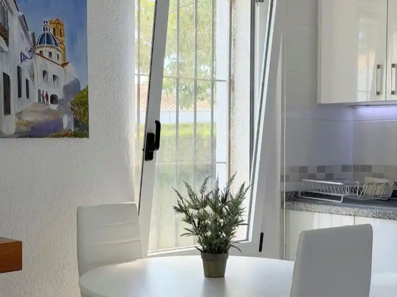 Flat for sale in Carrer de la Bella~flor, 16, Pedreguer Dining room of Flat for sale in Pedreguer with Air Conditioner and Swimming Pool