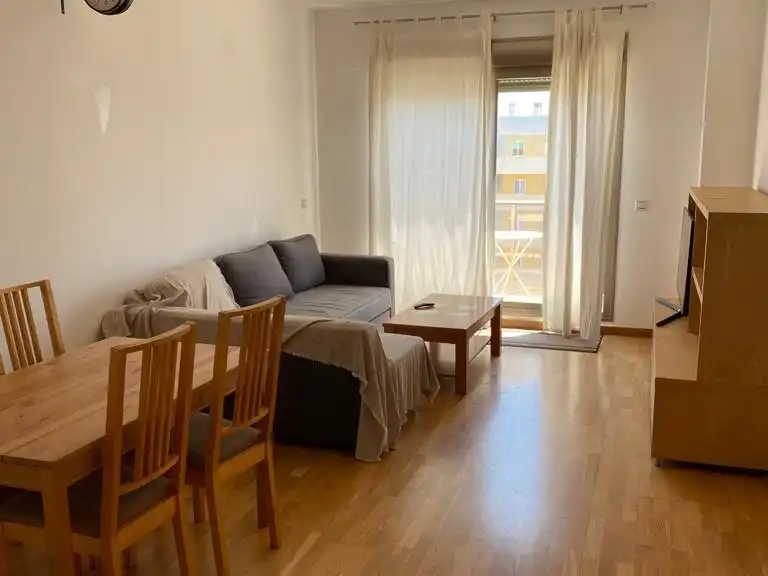 Sala d'estar de Pis de lloguer en Málaga Capital amb Aire condicionat, Terrassa i Piscina
