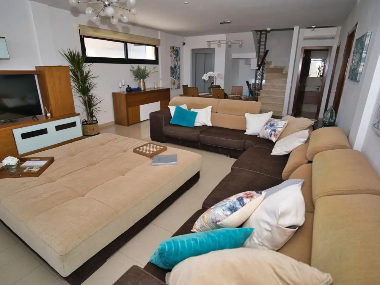 Casa o chalet de alquiler en Calle Francia, 12, La Caldera Sala de estar de Casa o chalet de alquiler en Adeje con Aire acondicionado, Jardín privado y Parquet