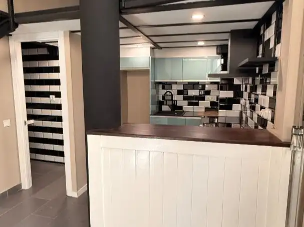 Loft de alquiler en Carrer de Ribas i Perdigó, 50, Centre Cocina de Loft de alquiler en Badalona con Aire acondicionado, Calefacción y Amueblado