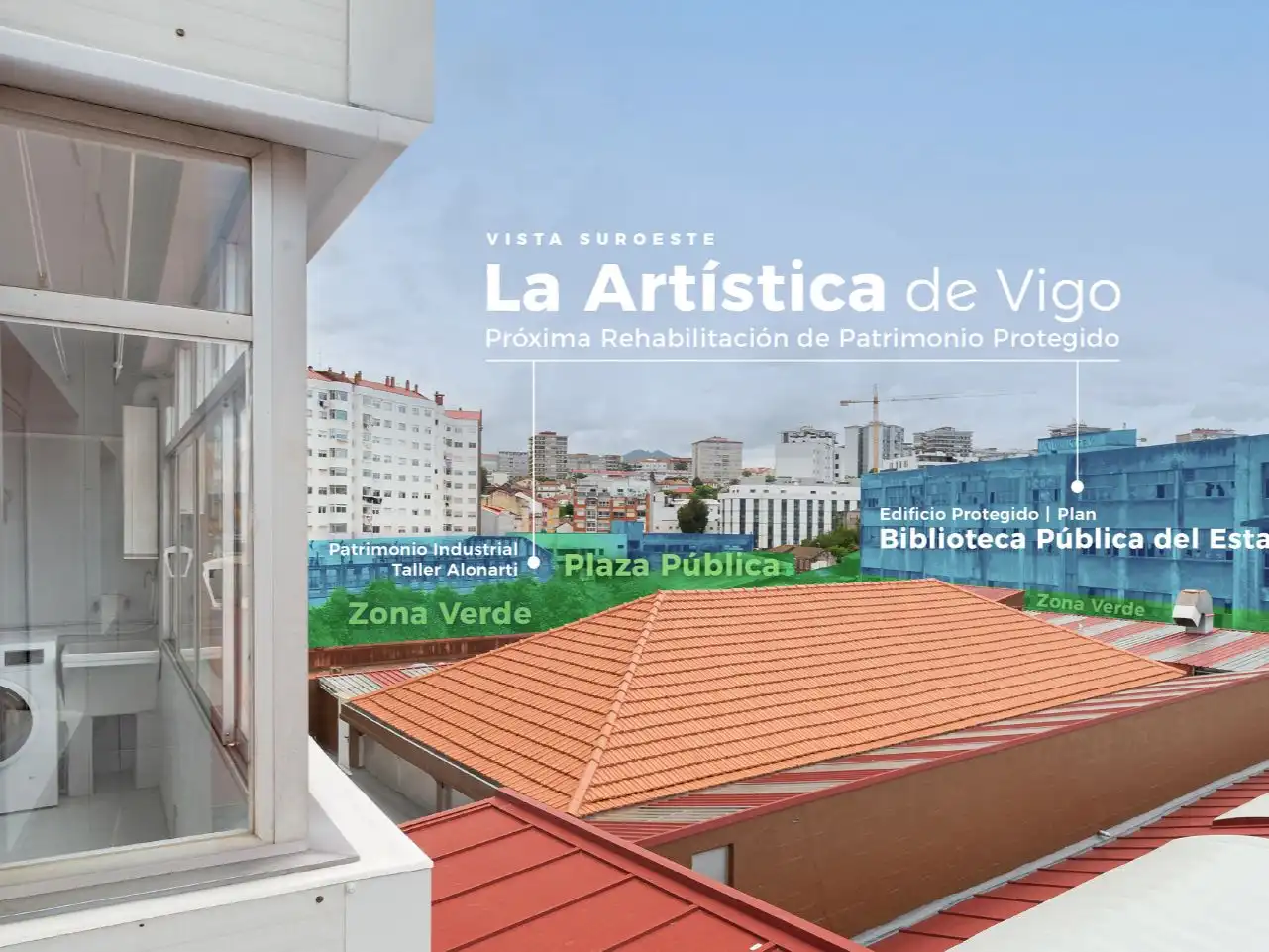 Piso en venta en Rúa da Coruña, 35, Plaza Industria Vista exterior de Piso en venta en Vigo con Calefacción, Parquet y Trastero
