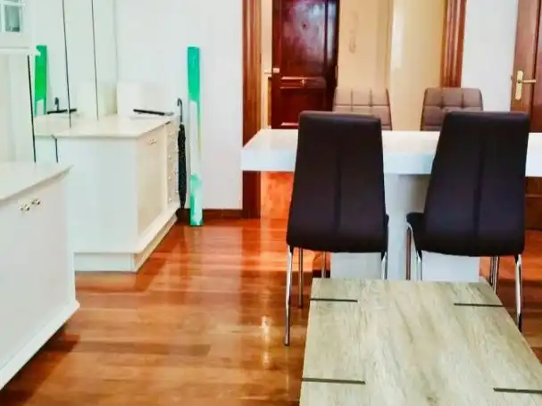 Dining room of Flat for rent in Madrid  with Heating, Parquet flooring and Terrace