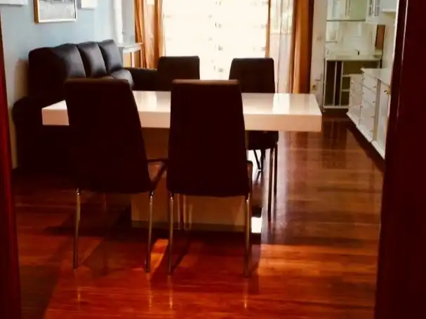 Dining room of Flat for rent in Madrid  with Heating, Parquet flooring and Terrace