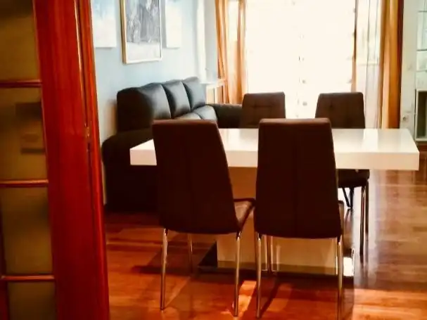 Dining room of Flat for rent in Madrid  with Heating, Parquet flooring and Terrace