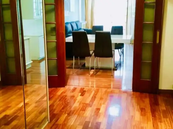 Dining room of Flat for rent in Madrid  with Heating, Parquet flooring and Terrace