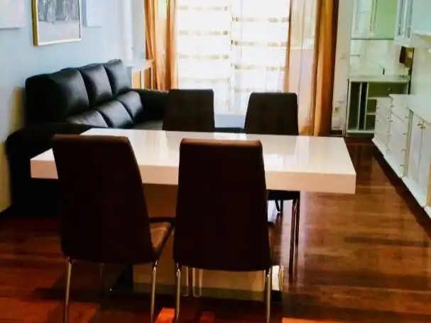Dining room of Flat for rent in Madrid  with Heating, Parquet flooring and Terrace