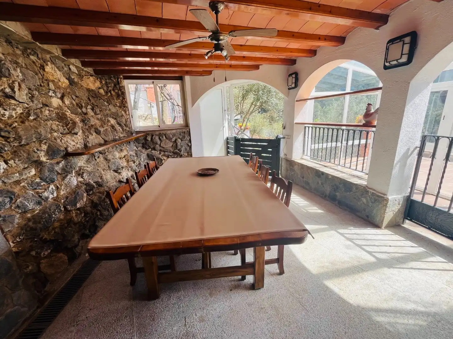 Houses for sale in Carrer del Montseny, 5, Sant Cebrià de Vallalta Dining room of Houses for sale in Sant Cebrià de Vallalta with Air Conditioner, Terrace and Swimming Pool