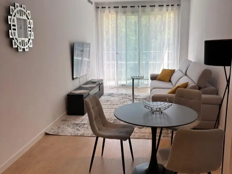 Living room of Flat for rent in Barcelona  with Air Conditioner, Heating and Private garden