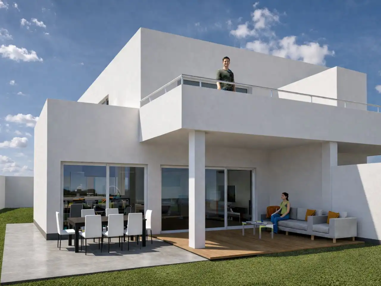 Piso en venta en Calle Veleta, 58, Dehesa - Monacilla Terraza de Piso en venta en Aljaraque con Aire acondicionado, Calefacción y Jardín privado