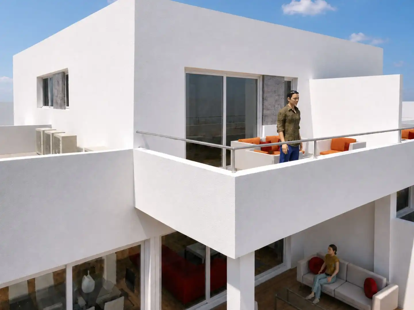 Piso en venta en Calle Veleta, 58, Dehesa - Monacilla Terraza de Piso en venta en Aljaraque con Aire acondicionado, Calefacción y Jardín privado