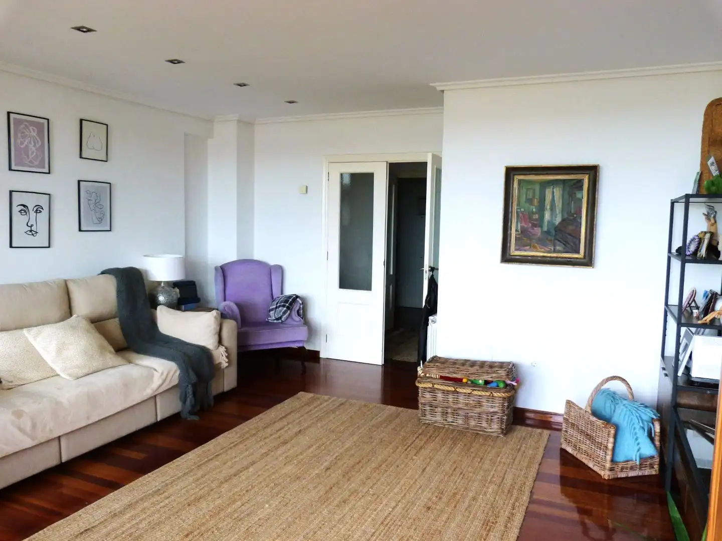 Wohnzimmer von Wohnung zum Verkauf in Piélagos mit Heizung, Privatgarten und Parkett