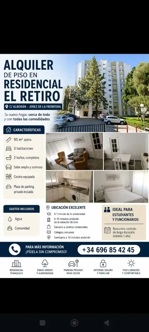 Exterior view of Flat for rent in Jerez de la Frontera  with Air Conditioner, Heating and Furnished