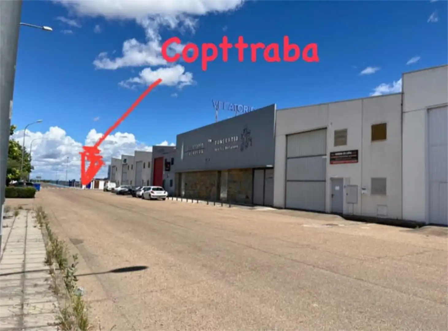 Vista exterior de Nau industrial de lloguer en Talavera la Real