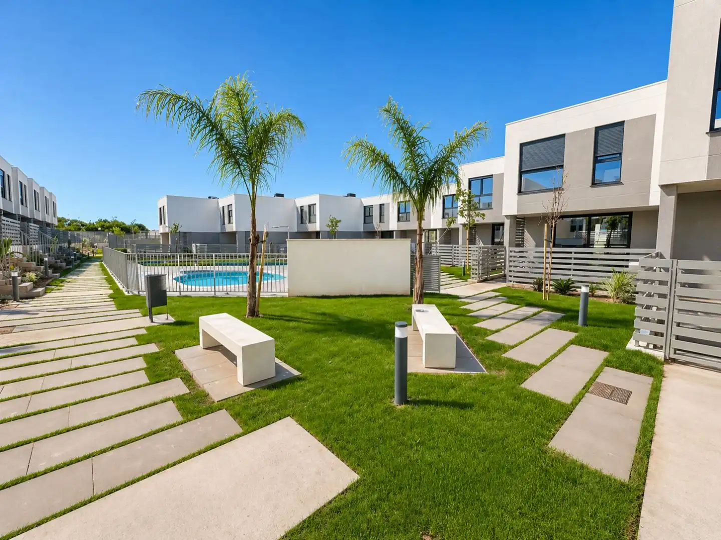 Terrasse von Wohnung zum Verkauf in San Antonio de Benagéber mit Klimaanlage, Terrasse und Schwimmbad