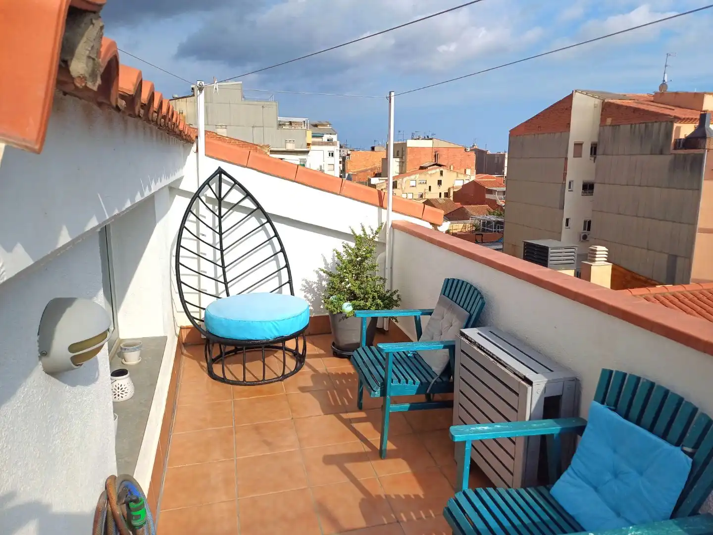 Terrasse von Wohnung zum Verkauf in Terrassa mit Klimaanlage, Terrasse und Balkon
