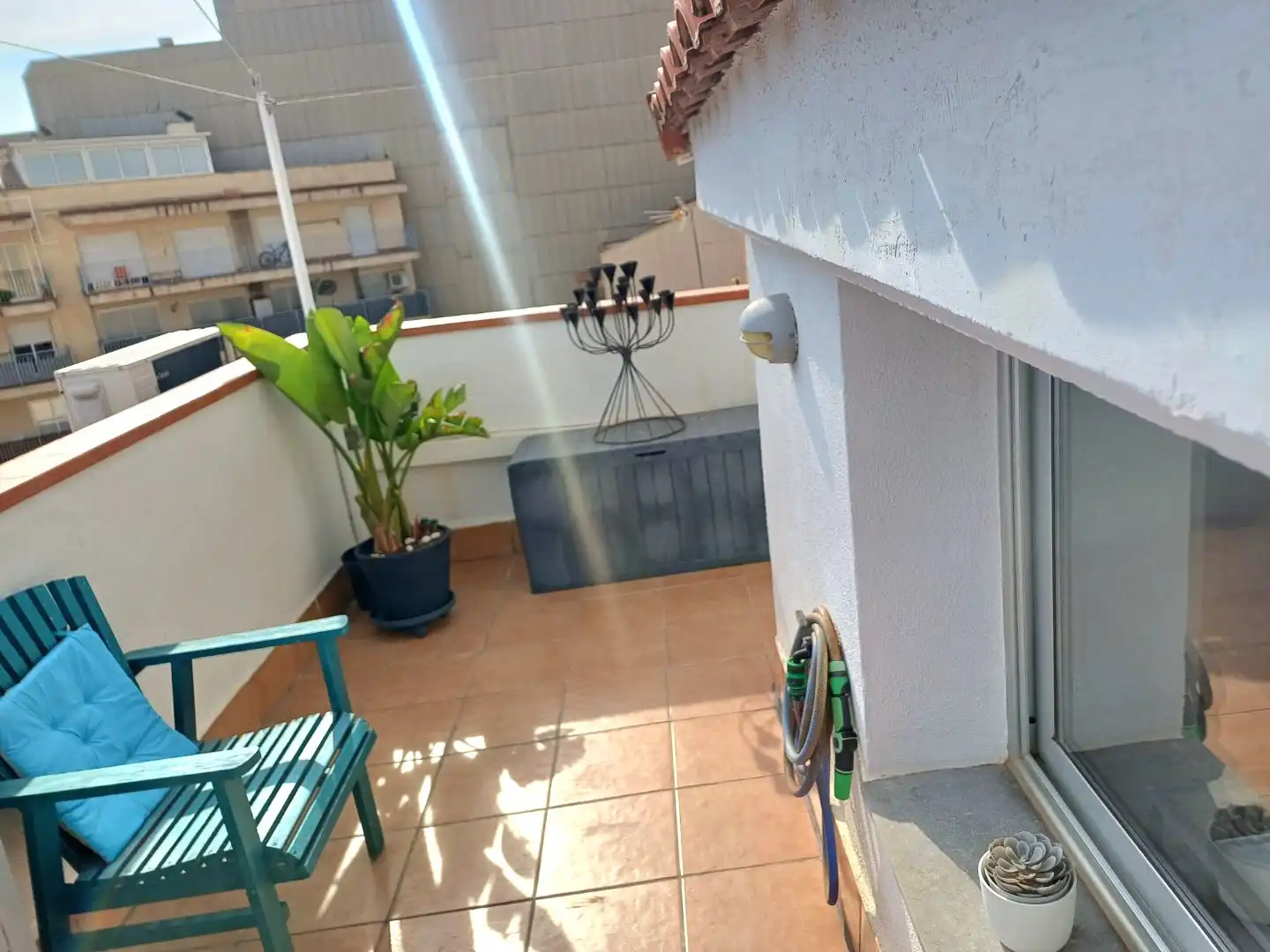 Terrasse von Wohnung zum Verkauf in Terrassa mit Klimaanlage, Terrasse und Balkon