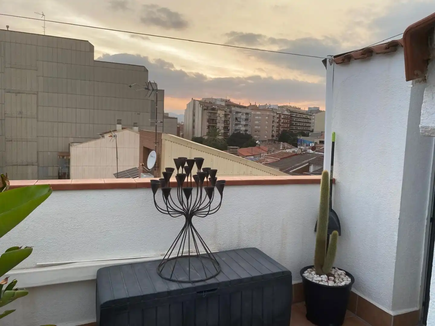Terrasse von Wohnung zum Verkauf in Terrassa mit Klimaanlage, Terrasse und Balkon