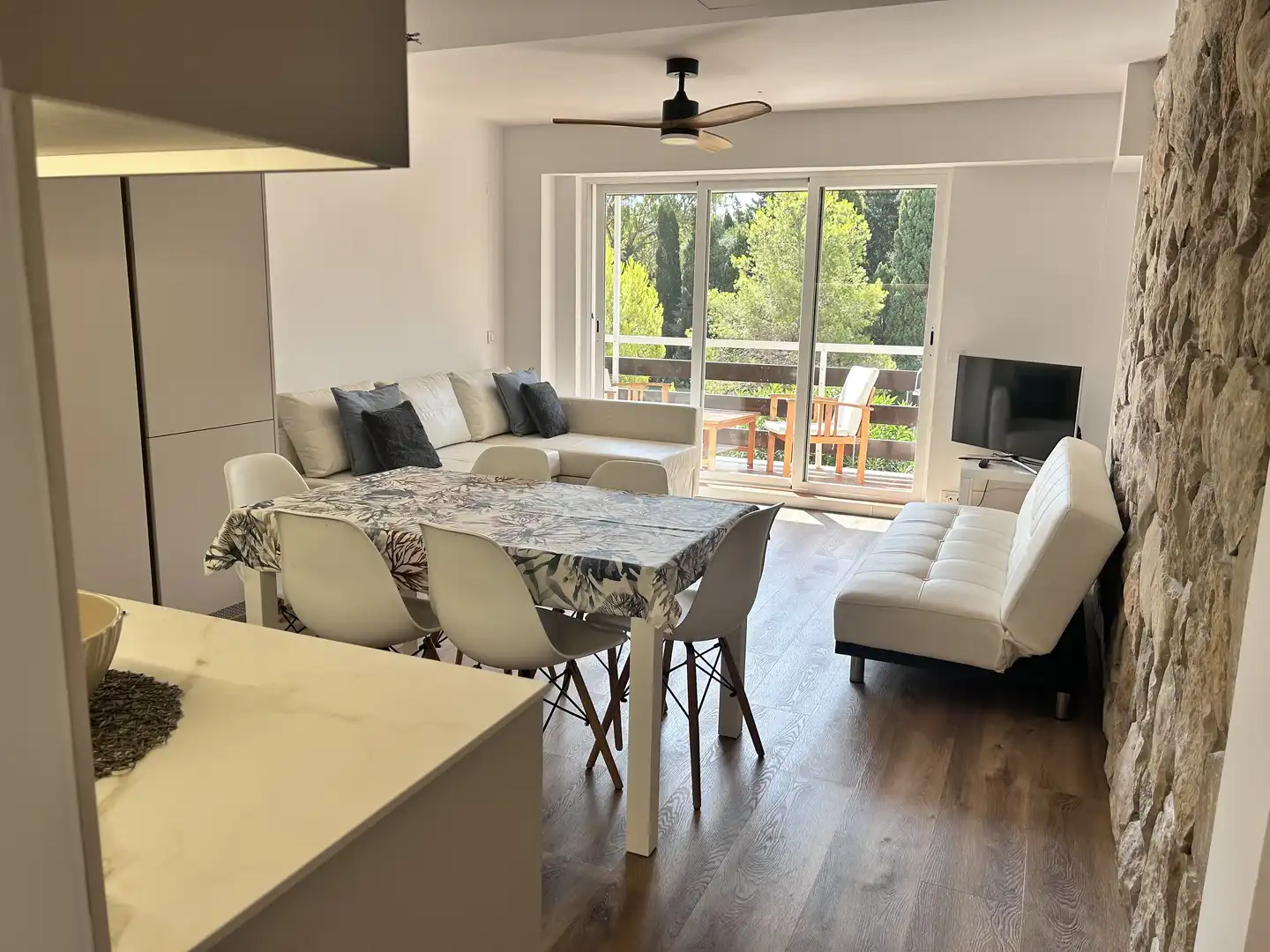 Wohnung zum Verkauf in Carretera Provincial del Barranc del Monyo, 59, Las Rotas / Les Rotes Wohnzimmer von Wohnung zum Verkauf in Dénia mit Klimaanlage, Terrasse und Schwimmbad