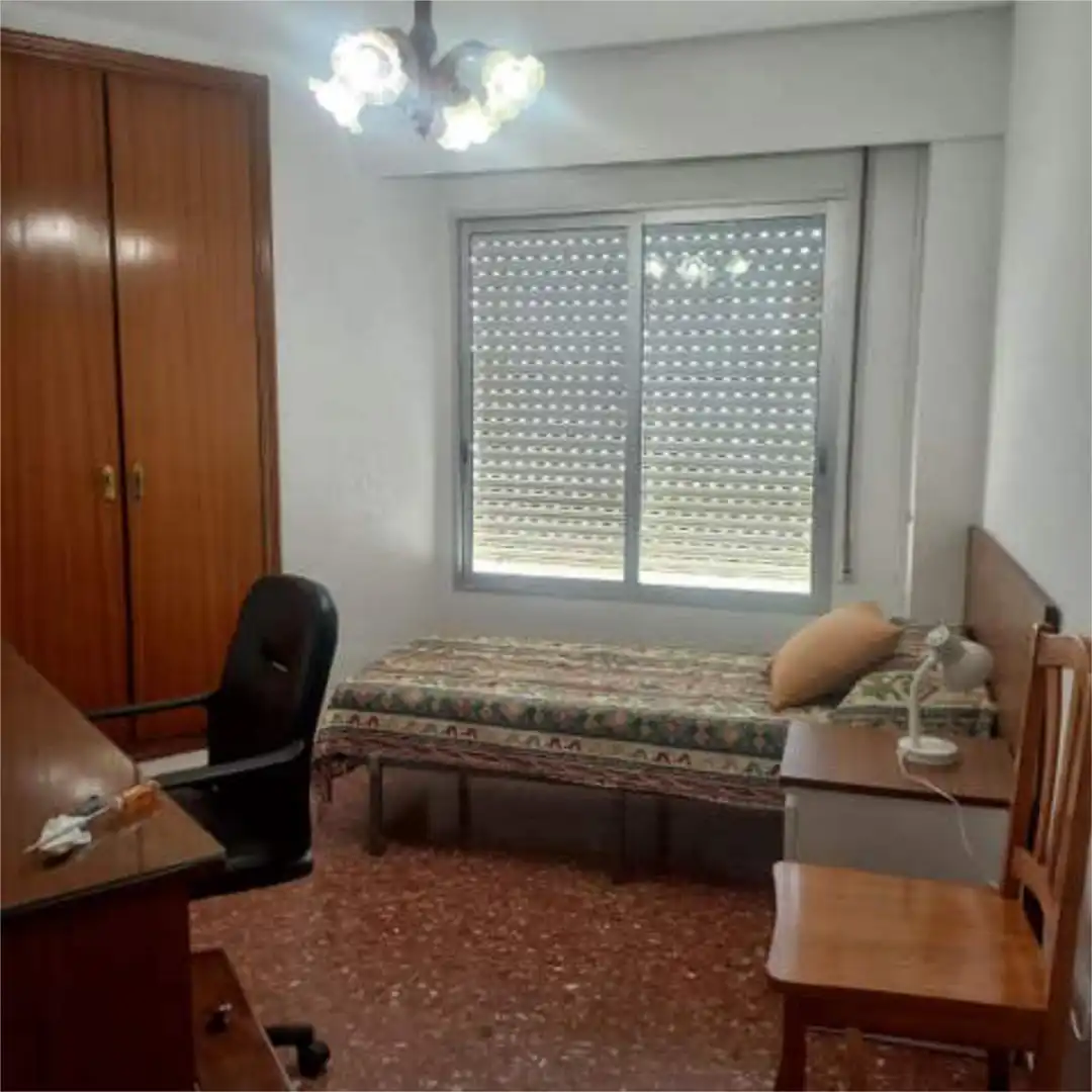 Schlafzimmer von Wohnung zur Miete in Valencia mit Terrasse und Möbliert