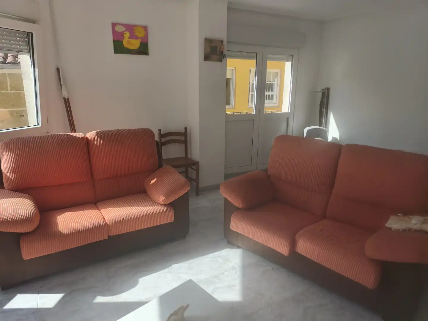 Sala de estar de Piso en venta en A Pobra do Caramiñal