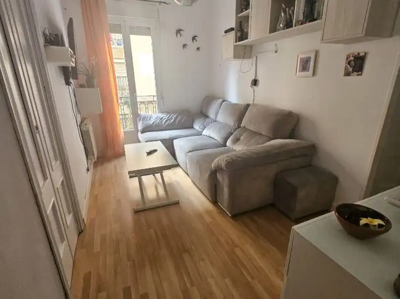 Living room of Flat for sale in  Madrid Capital  with Air Conditioner and Balcony