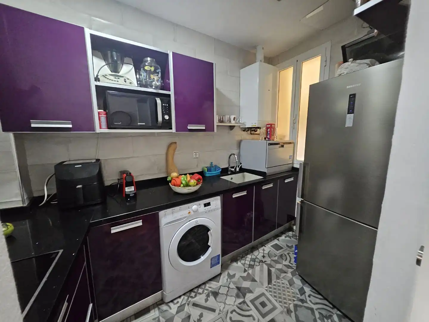 Kitchen of Flat for sale in  Madrid Capital  with Air Conditioner and Balcony