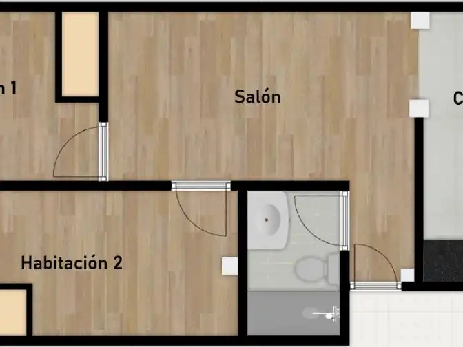 Flat for rent in Madrid  with Air Conditioner, Heating and Parquet flooring