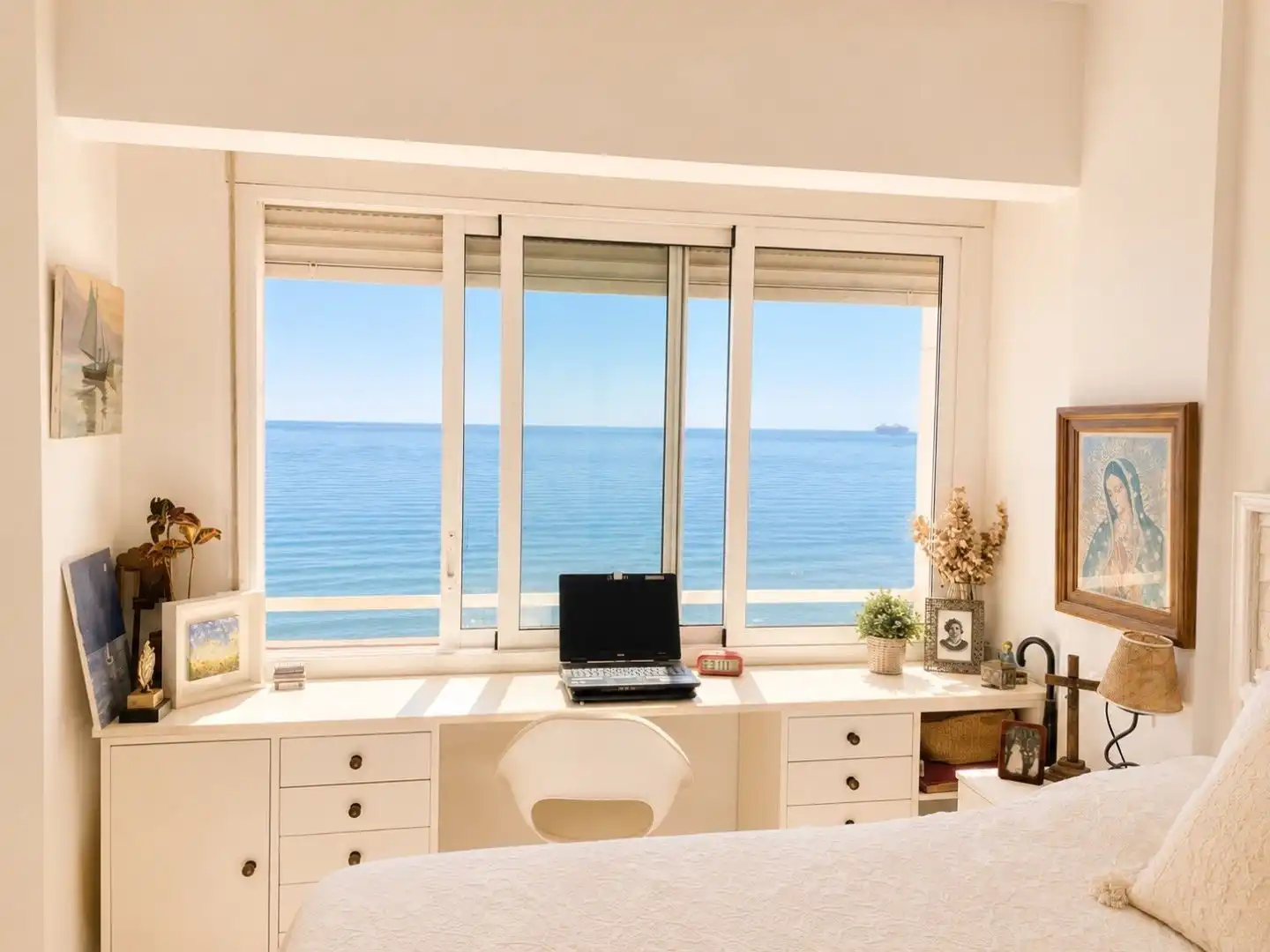 Wohnung zum Verkauf in Paseo Marítimo Ciudad de Melilla, 19, La Malagueta - Monte Sancha Schlafzimmer von Wohnung zum Verkauf in Málaga Capital mit Terrasse und Balkon