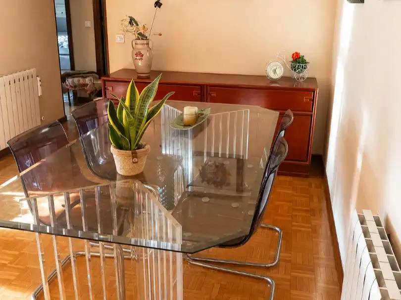 Dining room of Flat for sale in  Madrid Capital  with Terrace and Swimming Pool