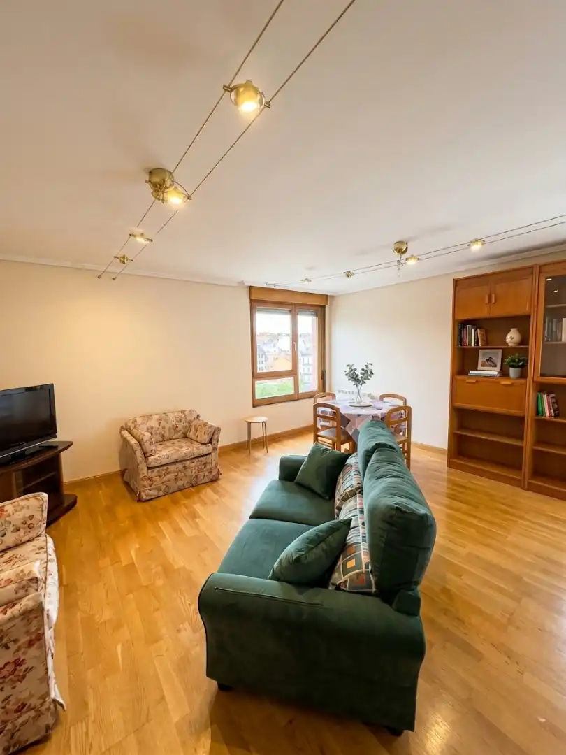 Sala de estar de Piso de alquiler en León Capital  con Calefacción, Parquet y Terraza