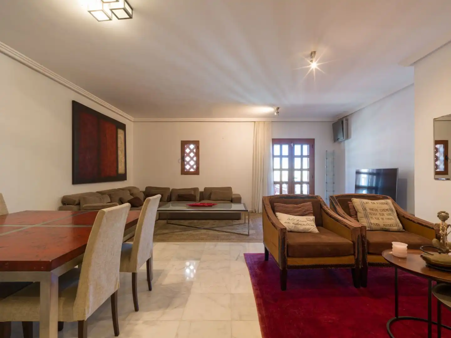 Living room of Flat for rent in Las Palmas de Gran Canaria  with Air Conditioner, Parquet flooring and Furnished
