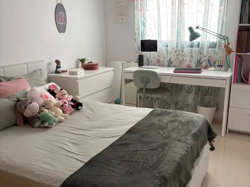 Bedroom of Flat for rent in Rocafort  with Air Conditioner and Terrace