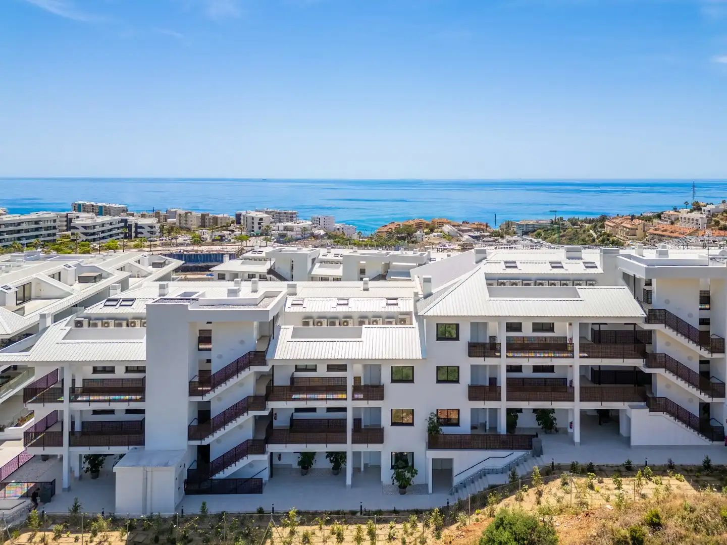Vista exterior de Pis de lloguer en Fuengirola amb Aire condicionat, Calefacció i Jardí privat