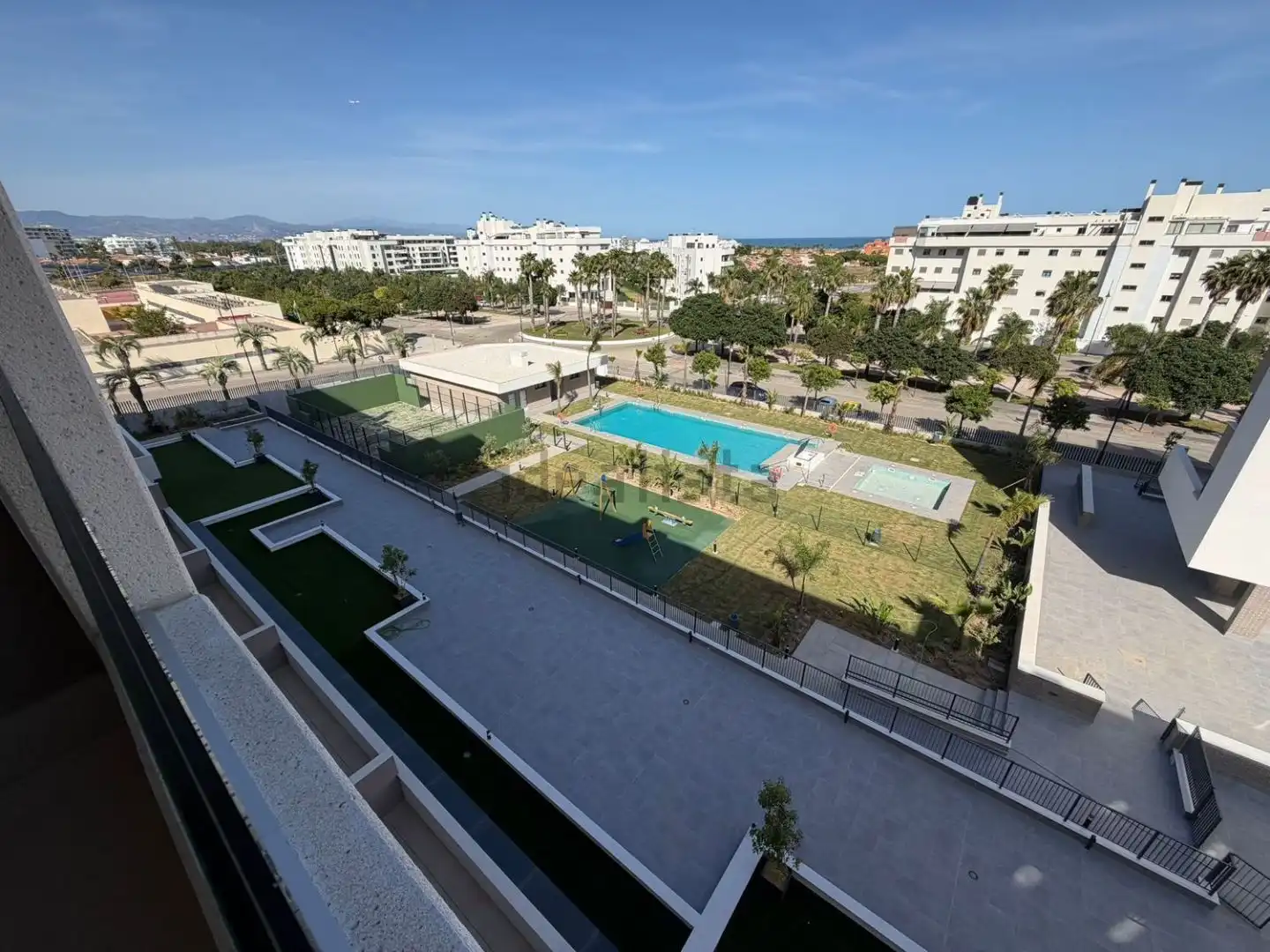 Schwimmbecken von Wohnung zur Miete in Torremolinos mit Klimaanlage, Heizung und Privatgarten