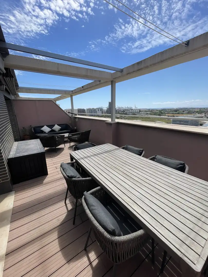 Terrassa de Àtic de lloguer en Valencia amb Aire condicionat, Calefacció i Parquet