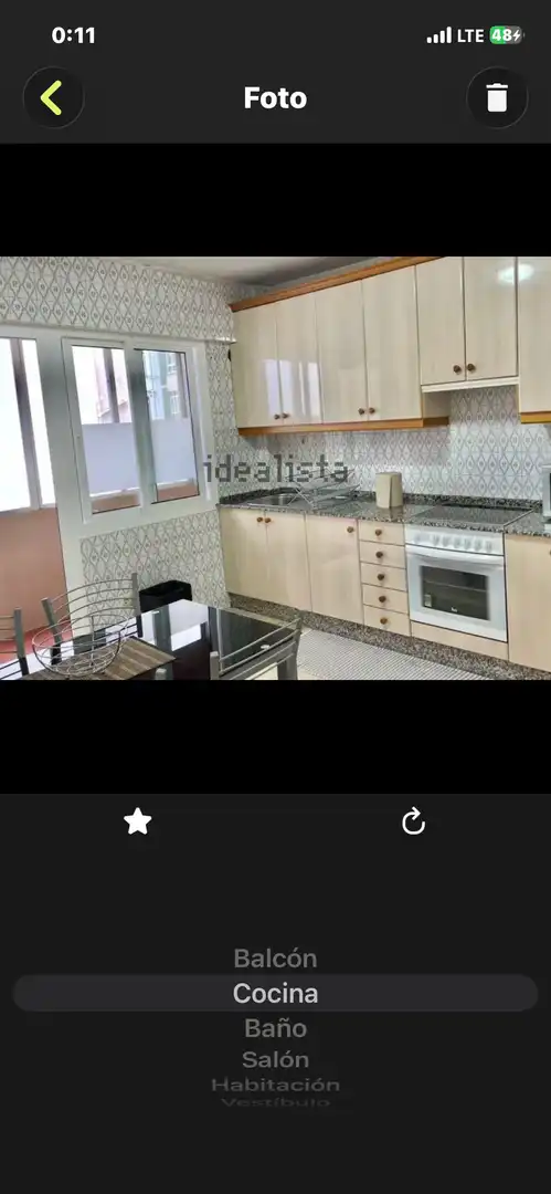 Kitchen of Flat for rent in Ferrol  with Heating, Furnished and Balcony