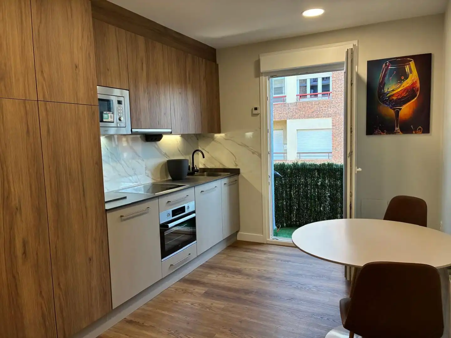 Cocina de Piso de alquiler en  Logroño con Calefacción, Parquet y Amueblado