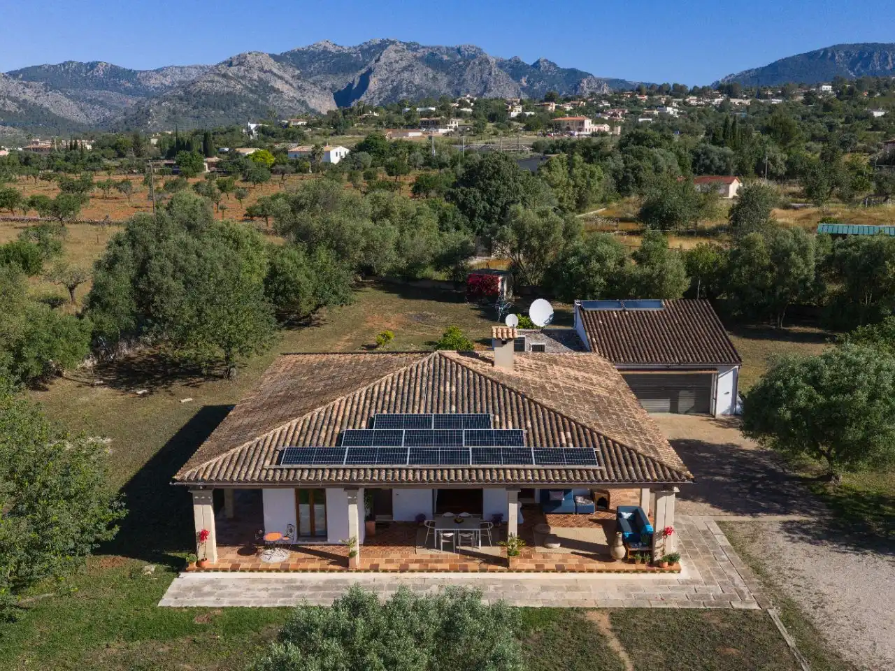 Exterior view of Country homes for sale in Bunyola  with Air Conditioner, Terrace and Swimming Pool