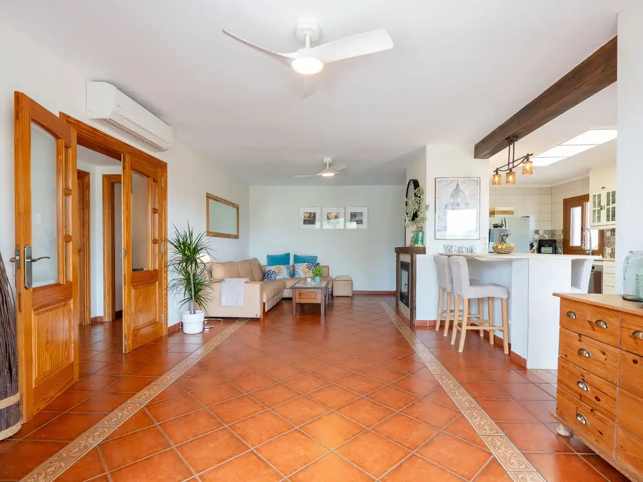 Living room of Country homes for sale in Bunyola  with Air Conditioner, Terrace and Swimming Pool