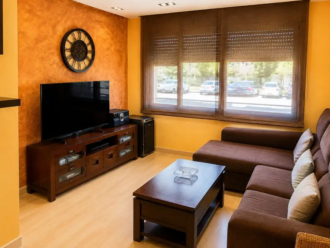 Piso en venta en Camí de Sant Genís, 4, Palafolls Sala de estar de Piso en venta en Palafolls con Aire acondicionado, Terraza y Piscina