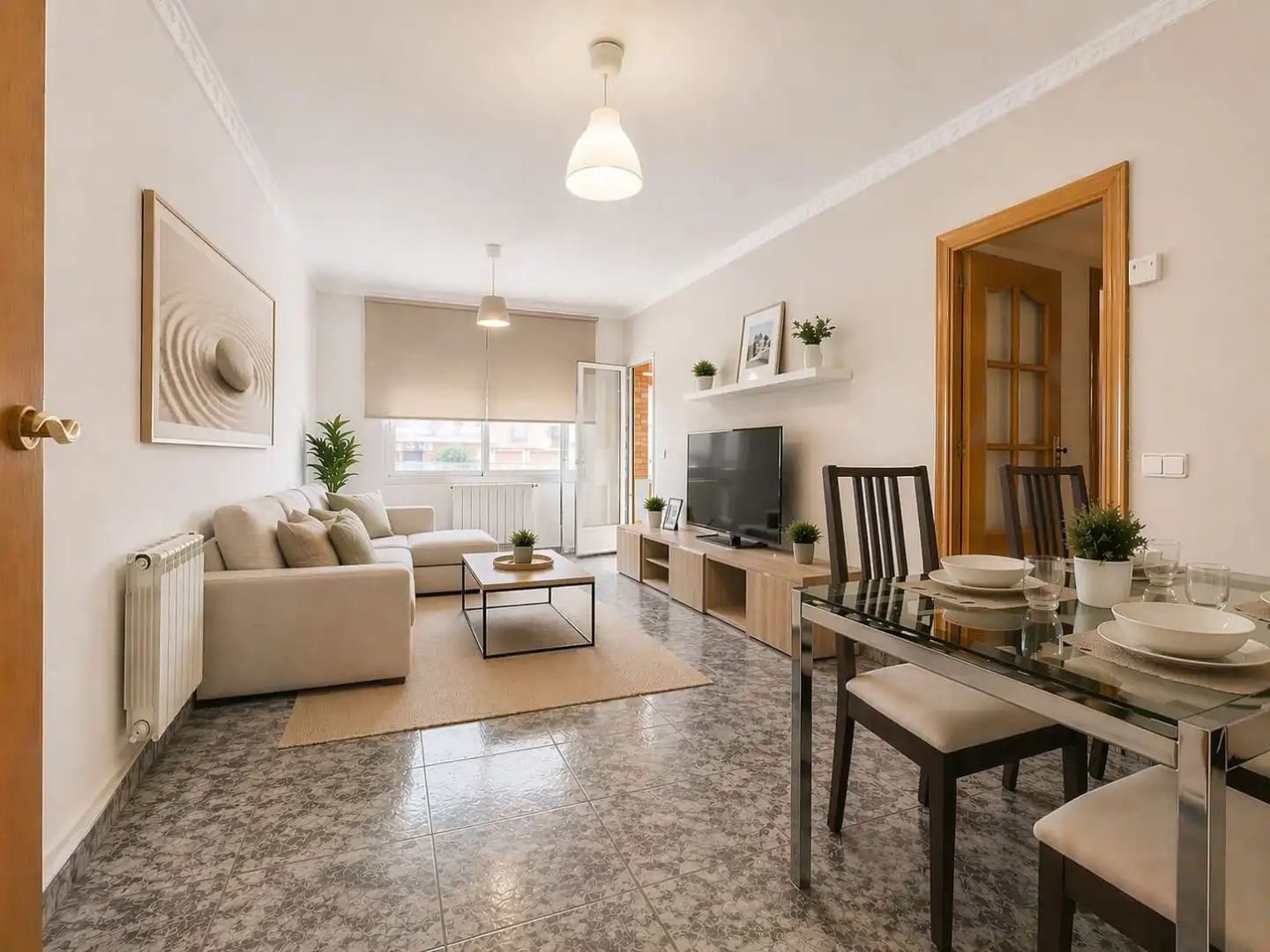 Flat for sale in Avinguda Riera de Sant Cugat, 38, Font Pudenta Living room of Flat for sale in Montcada i Reixac with Balcony