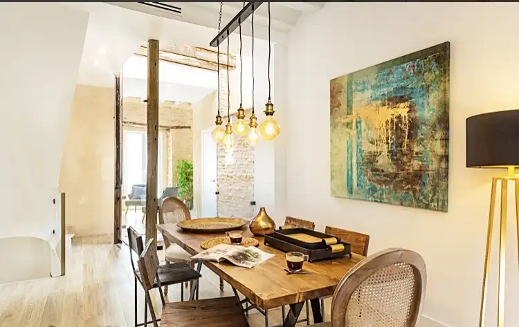 Houses for rent in Calle Juan de Mesa, 6, Santa Catalina Dining room of Houses for rent in Sevilla with Air Conditioner, Heating and Private garden