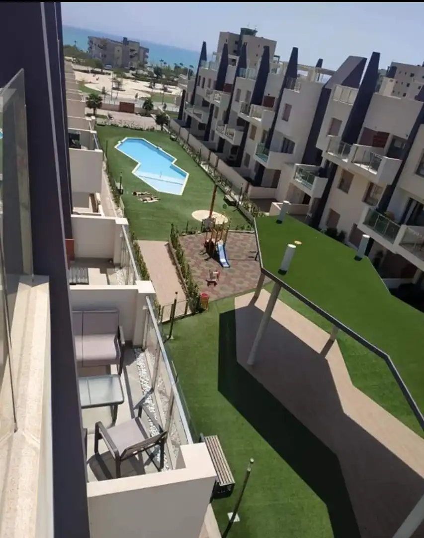 Pis de lloguer a Calle Pío XII, 112, Torre de la Horadada Terrassa de Pis de lloguer en Pilar de la Horadada amb Aire condicionat, Calefacció i Jardí privat