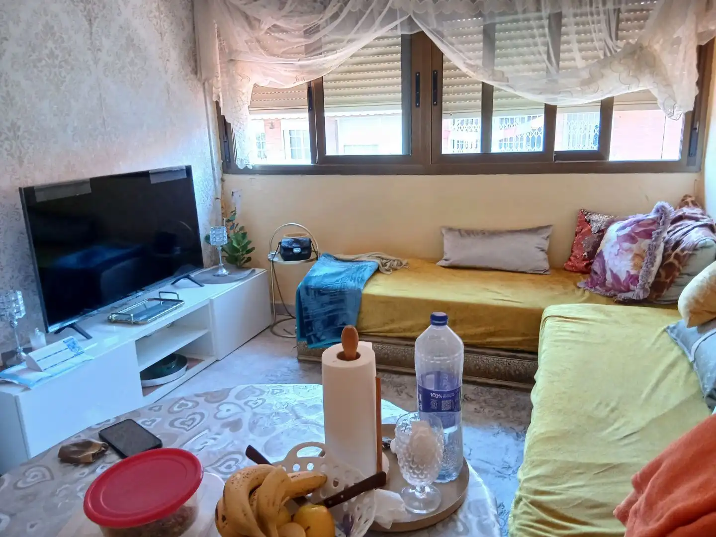 Flat for sale in Carrer del Turó de la Trinitat, 44, Trinitat Vella Living room of Flat for sale in Barcelona with Air Conditioner and Furnished