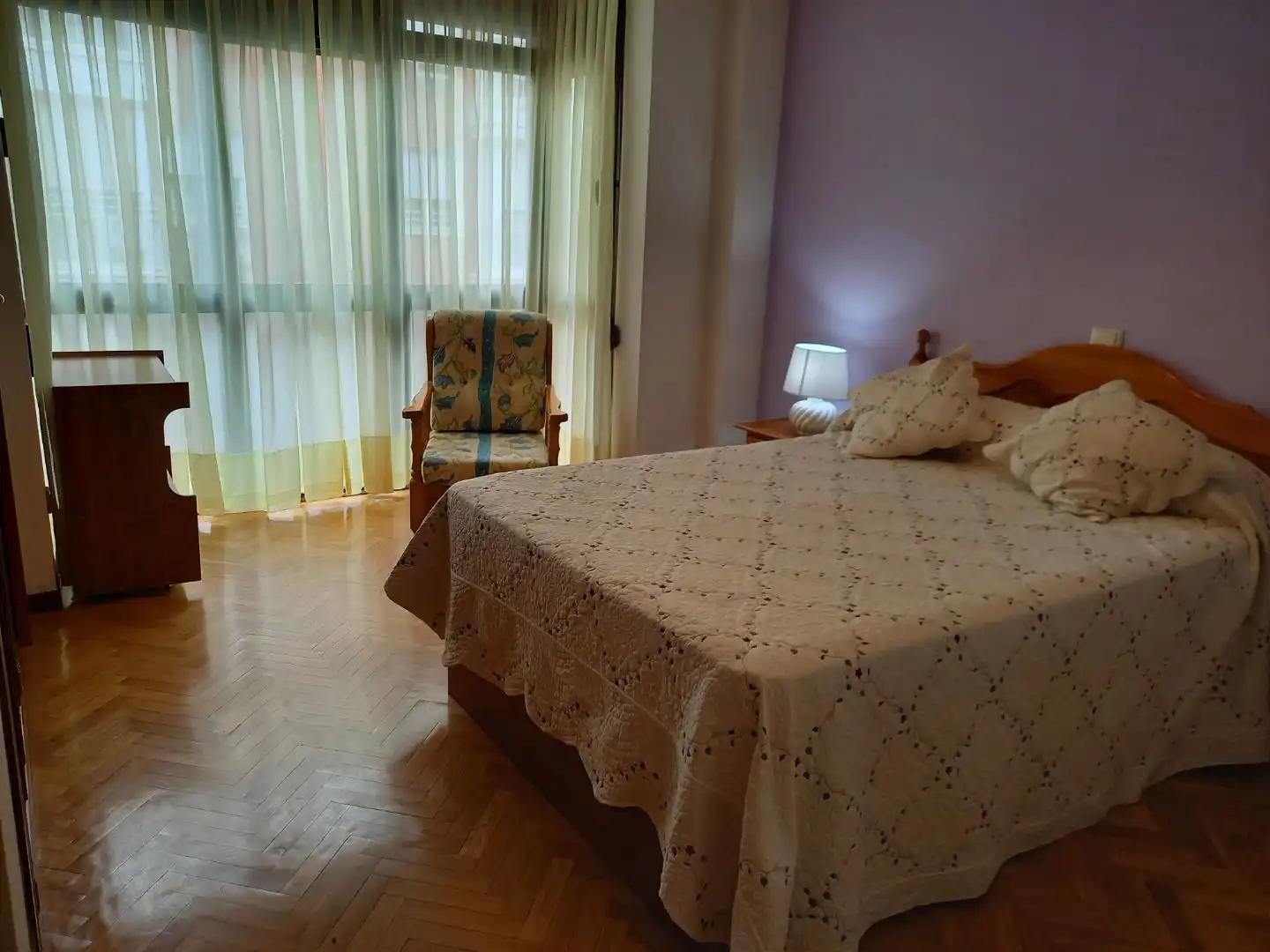 Bedroom of Flat for rent in Madrid  with Heating, Private garden and Terrace