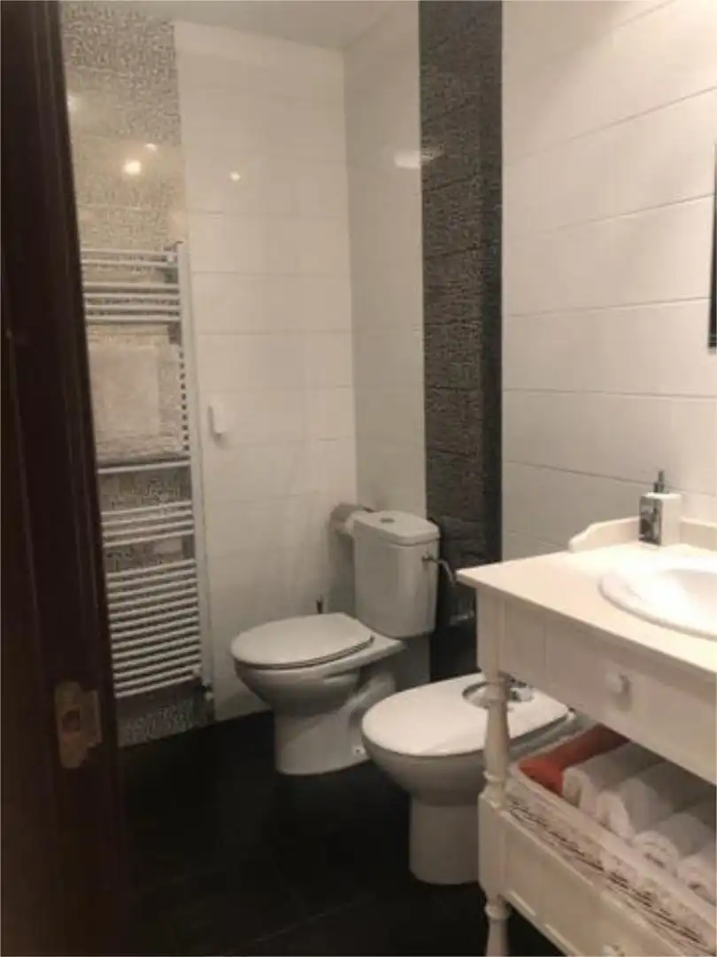 Baño de Apartamento de alquiler en Ezcaray con Calefacción, Jardín privado y Terraza