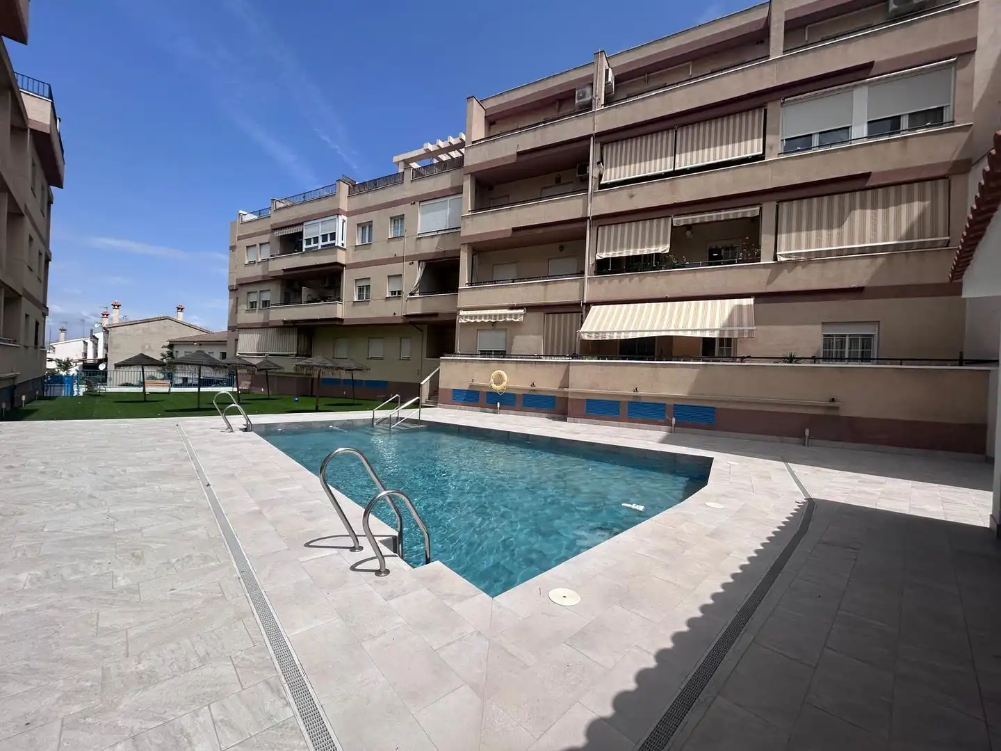 Swimming pool of Flat for sale in Las Gabias  with Parquet flooring, Terrace and Storage room