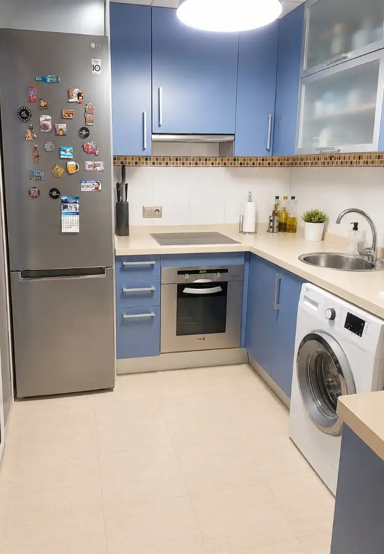Kitchen of Flat for sale in Roquetas de Mar  with Air Conditioner