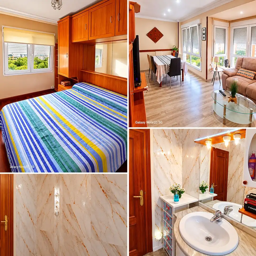 Flat for sale in Avenida Salvador Allende, 32, Roces Bedroom of Flat for sale in Gijón with Parquet flooring and Furnished