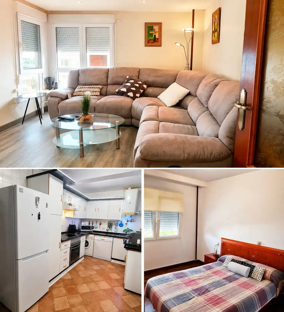 Flat for sale in Avenida Salvador Allende, 32, Roces Living room of Flat for sale in Gijón with Parquet flooring and Furnished